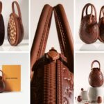 différentes vues du egg bag en chocolat né de la collab Louix Vuitton x Maxime Frédéric
