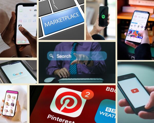 différents réseaux sociaux et plateformes
