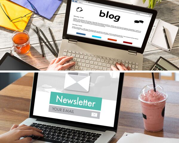 photo d'un blog et d'une newsletter
