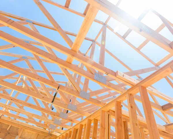 une charpente de maison