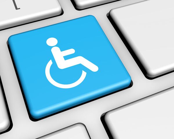 icône de l'accessibilité sur un bouton de clavier d'ordinateur